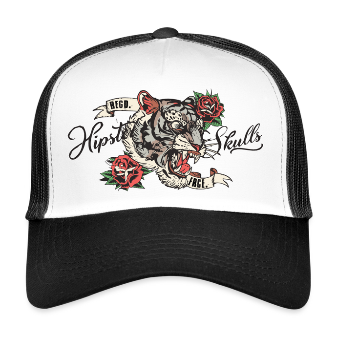 Casquette Trucker Tiger REGD. FRCE. - blanc/noir