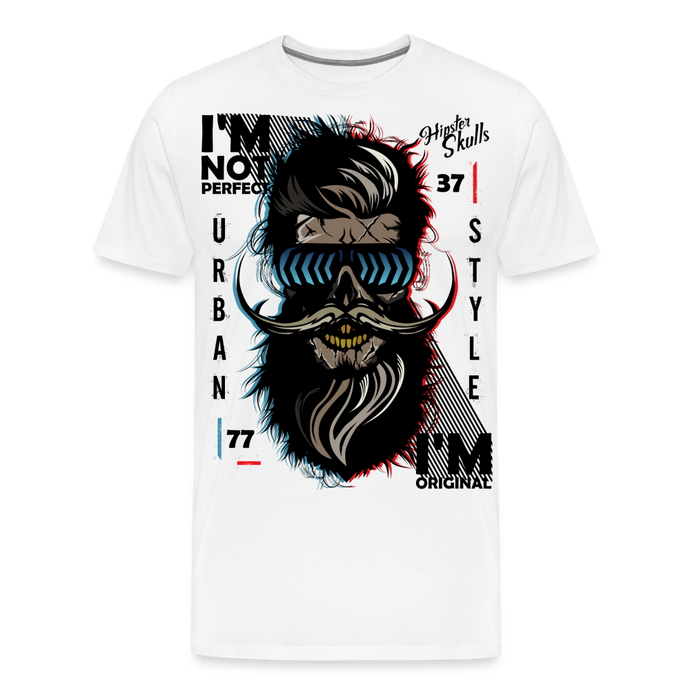 T-shirt Homme Hipster Urban Style - blanc