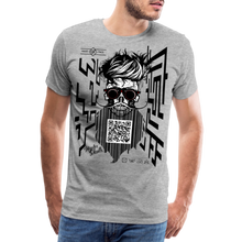 Charger l&#39;image dans la galerie, T-shirt Homme QR Code - gris chiné
