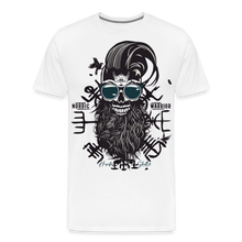 Charger l&#39;image dans la galerie, T-shirt Homme Hipster Nordic Warrior - blanc
