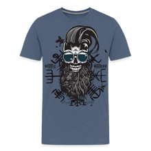 Charger l&#39;image dans la galerie, T-shirt Homme Hipster Nordic Warrior - bleu chiné

