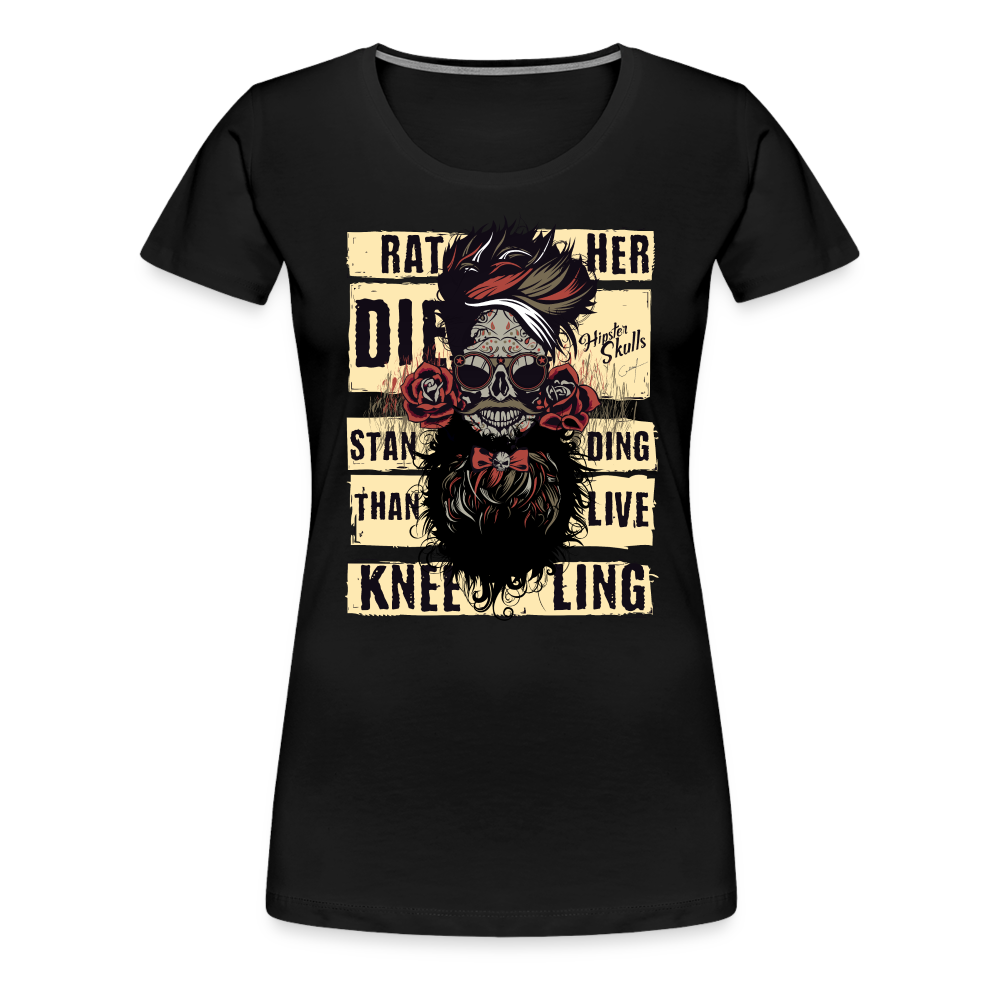 T-shirt Femme Rather Die - noir