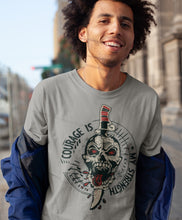 Charger l&#39;image dans la galerie, T-shirt Homme Old School Courage is my strenght
