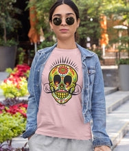 Charger l&#39;image dans la galerie, T-shirt Femme Tête de mort Mexicaine eye on fire
