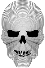 Charger l&#39;image dans la galerie, Homme T-Shirt Tête de mort crâne skull fil de line
