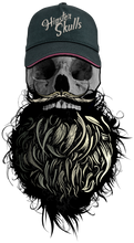 Charger l&#39;image dans la galerie, Homme T-Shirt Tête de mort hipster skull crâne à barbe et casquette cap
