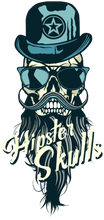Charger l&#39;image dans la galerie, Homme T-Shirt hipster skull barbe Tête de mort à moustache crâne elegant
