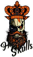 Charger l&#39;image dans la galerie, Homme T-Shirt hipster skull Tête de mort à barbe crâne barbu couronne du roi
