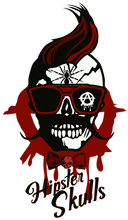 Charger l&#39;image dans la galerie, Femme T-Shirt Tête de mort punk crâne hipster skull moustachu anarchie rébellion

