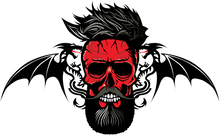 Charger l&#39;image dans la galerie, Homme T-Shirt dragon tribal Tête de mort hipster skull crâne barbu tribalisme
