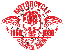 Charger l&#39;image dans la galerie, Femme T-Shirt Tête de mort motorcycle crâne skull motard legendary riders
